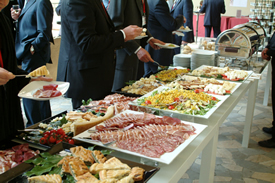 food catering on buffet table